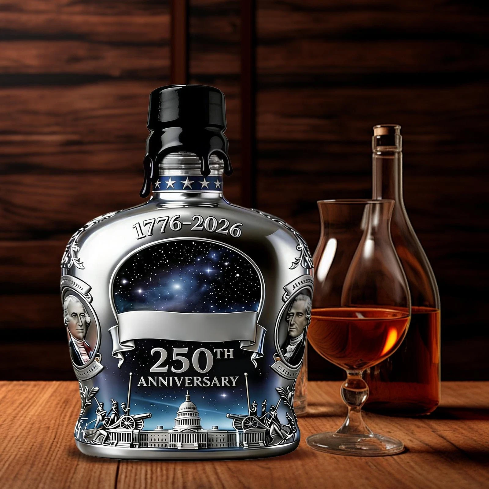 250th Anniversary Edition Whiskey Bottle 1776-2026 America US Gifts New 350ml