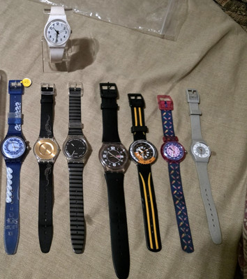 Vintage Swatch Watches Lot Of 8
