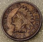 💠 1906 INDIAN HEAD Cent, VF+