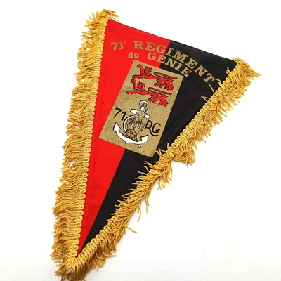 Fanion drapeau militaire Armée Française Régimentaire 71ème RG Normandie - Photo 1/2