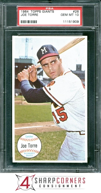 1964 TOPPS GIANTS #26 JOE TORRE BRAVES HOF POP 6 PSA 10