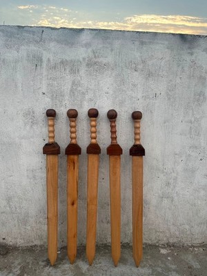Premium Wooden Roman Gladius Training Sword   SET OF FIVE SWORD