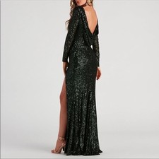 Formal Green sequins gown small