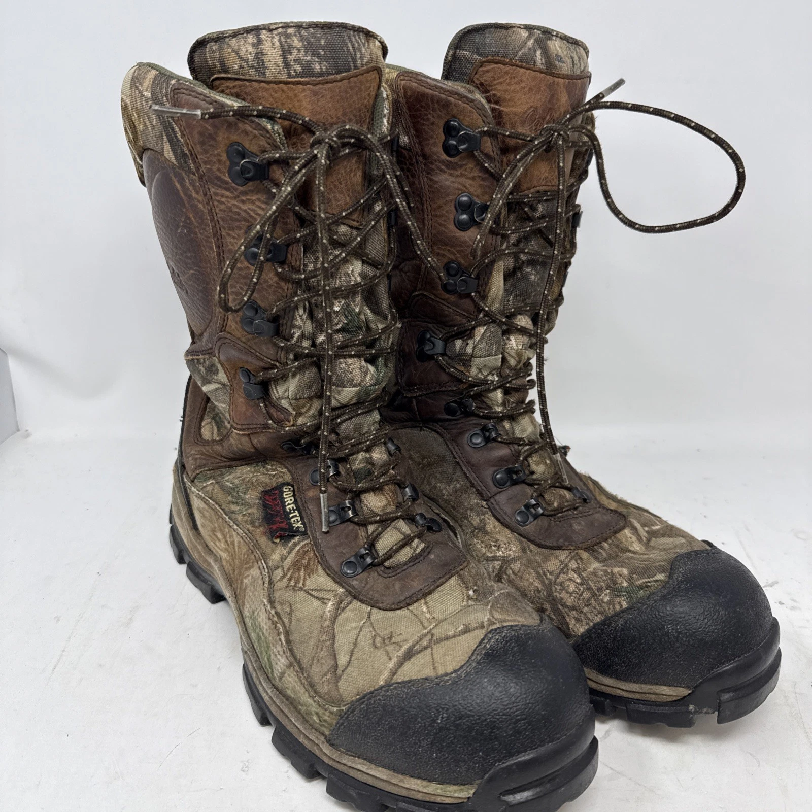 Men 13 Cabelas Boots Inferno DryPlus Thinsulate Leather Camo Hunting Goretex