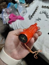 Coghlan's 5-in-1 Survival Aid, Fire Starter Flint Tool, Compass Whistle, Lanyard