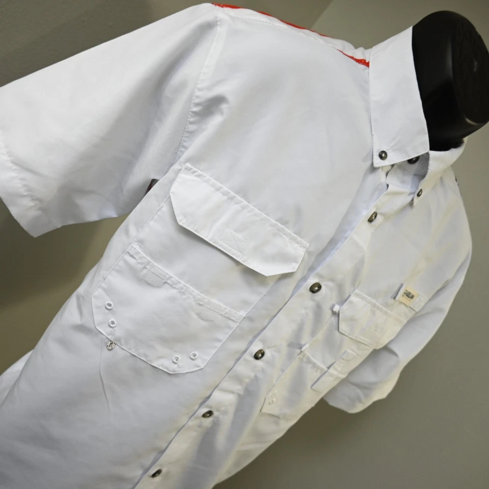 Magellan USA American Flag Vented Fishing Shirt Relaxed Short Sleeve Mens Small - Image 4 of 4