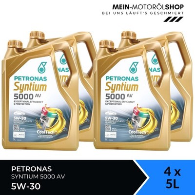 Petronas Syntium 5000 AV 5W-30 SN VW 507 00 MB Motoröl 4x5 Liter = 20 Liter