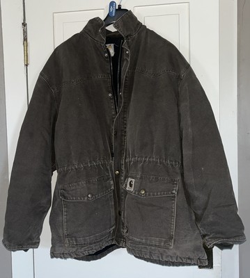 Carhartt VTG  Barn Brown Coat Jacket QUILT  LINING C46TMB 2XL Reg.   