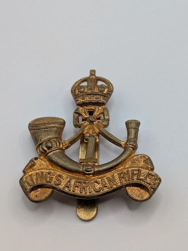Original Cap Badge 1st Kings African Rifles  - Nyasaland Battalion Crown WW1.
