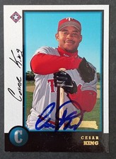 1998 Bowman SIGNED: Cesar King, RANGERS #348