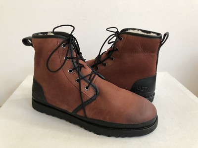 UGG MEN HARKLEY WATERPROOF RED OXIDE LEATHER SHOE US EU 42 UK