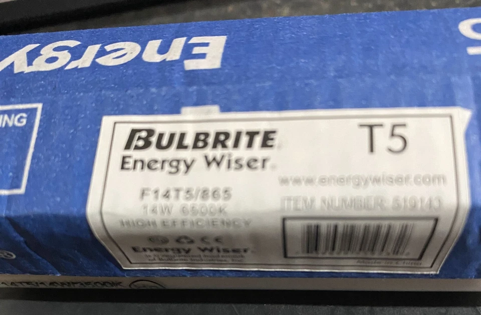 Bulbrite 519143 F14T5/865 Fluorescent Bulb 14W T5 2-Pin Frost 6500K Daylight - Image 3 of 4