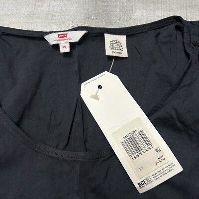 H Levis Semi Cropped Sleeveless Top Black XS | eBay