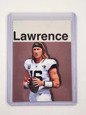 Trevor Lawrence Artist Signed Football Art Card 1/10