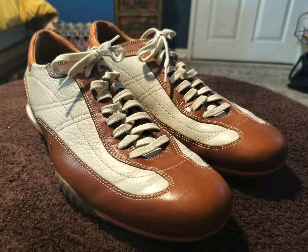 Cole Haan NikeAir Men's Brown /Ivory Leather Driving Shoes Cole Haan NikeAir Men's Brown /Ivory Leather Driving Shoes