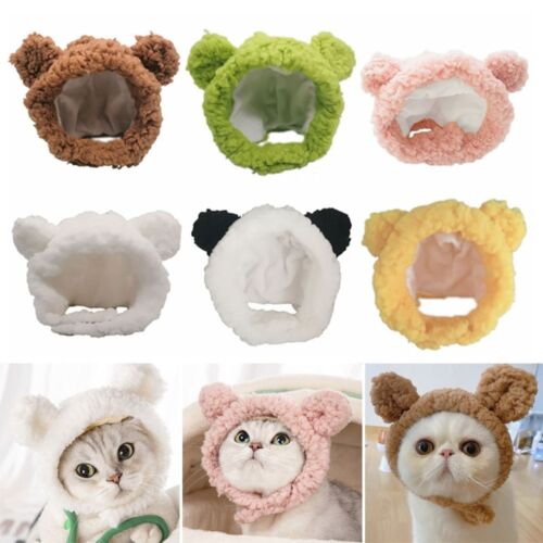 Short Plush Cat Hat Pet Accessories Pet Headwear Cute Puppy Cap - Picture 1 of 18
