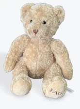 FAO Schwarz Toys R Us Exclusive Teddy Bear 2014 Plush Stuffed Animal 10” Tan