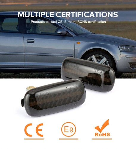 Dynamic Side Fender Marker LED Turn Signal Indicator Blinker Light For Audi A3 B - Picture 11 of 12