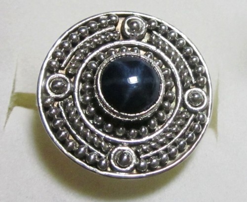 Star Sapphire Artisan Designed Ring / size 9 / 925 Sterling Silver, 3.45ct, 6.1g - 第 1/7 張圖片