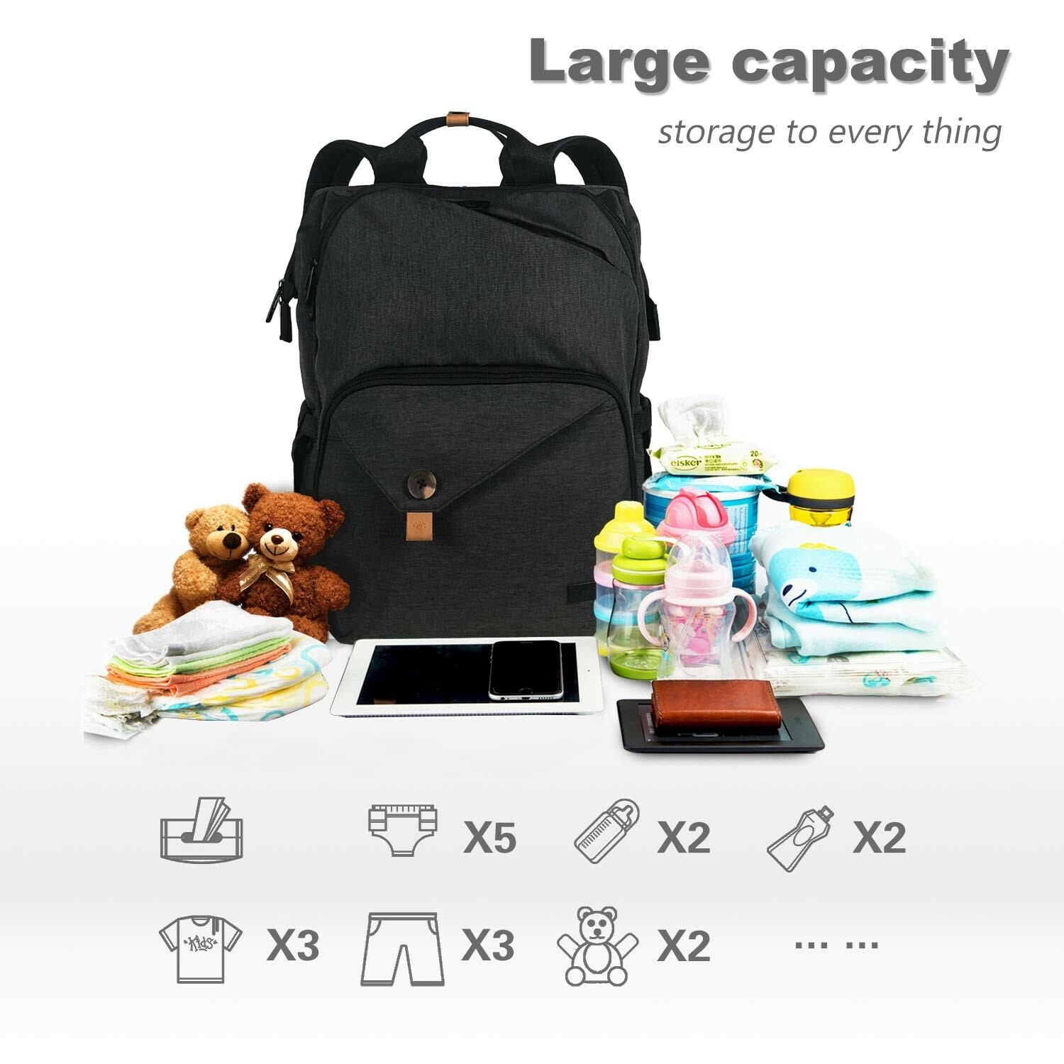 hap tim diaper bag backpack