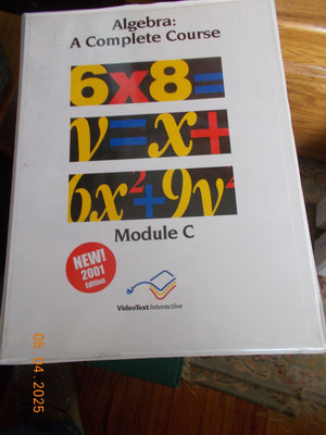 Videotext Interactive Algebra: A Complete Course, 2001 Edition, Module C only