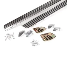 Scott Drake 6565101767A Rocker Moldings Aluminum Polished For Ford Kit