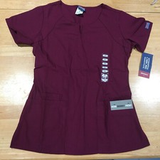 Cherokee Workwear Originals Scrubs Top Modern Classic - Maroon - Women's XS NEW
