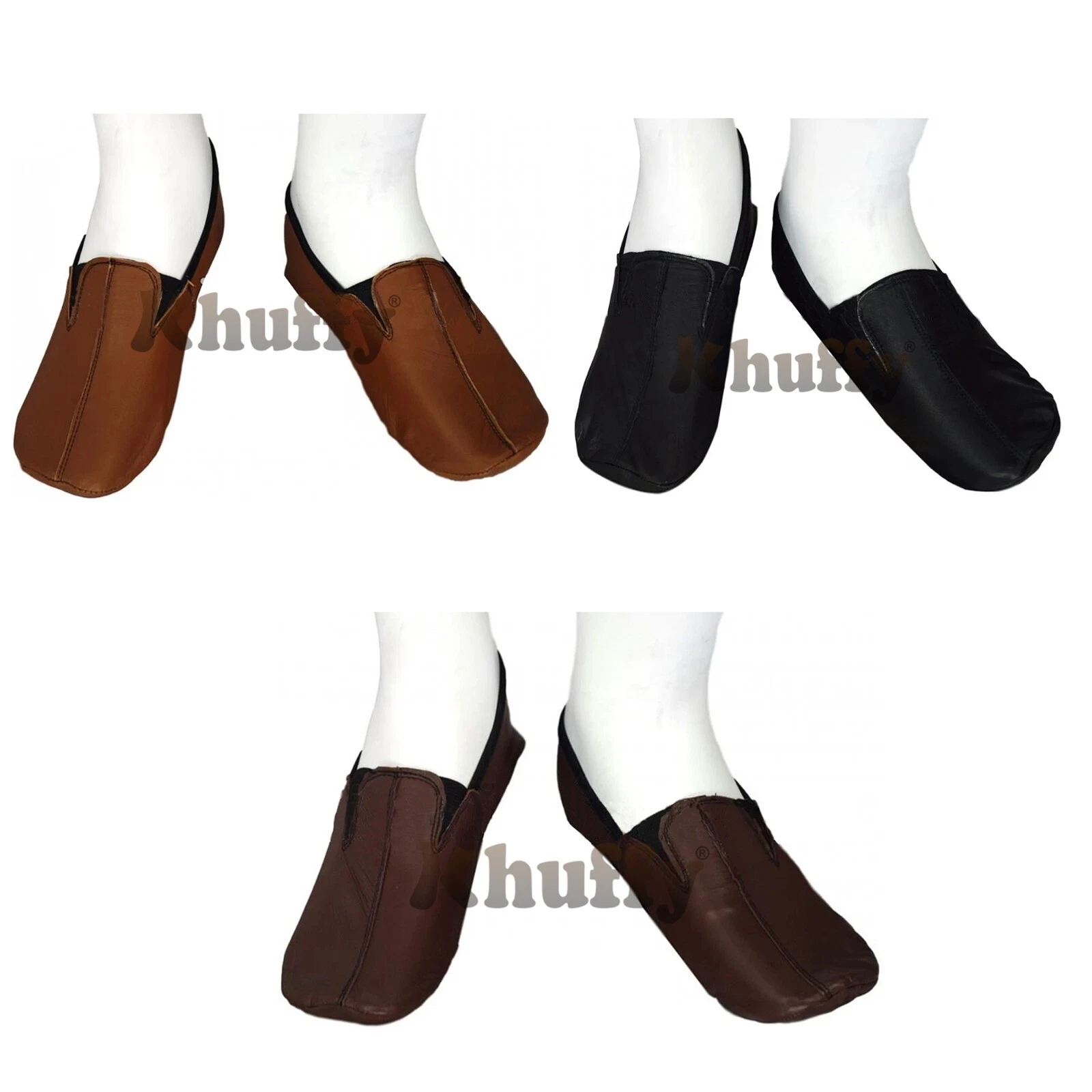 Khuff Low-cut Ankle Handmade Elastic Slip-on Halal Leather DIFFERENT COLORS