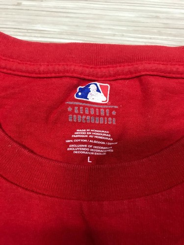 T-shirt MLB Genuine Merchandise Chicago Cubs #25 Lee cotone rosso uomo grande - Foto 6 di 9