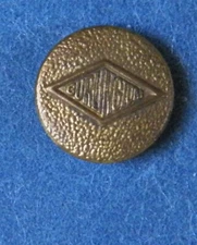 Bb  buRLIngton   Antique Brass OVERALL BUTTON Wobble shank 5/8"