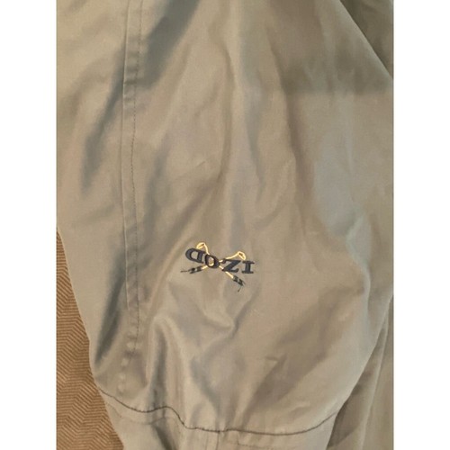 IZOD Golf Jacket Adult L Green Lined Pockets Full Zip Front Collared Track Mens. - Picture 4 of 9