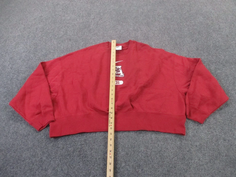 Alabama Crimson Tide Sweatshirt Womens M Cropped Football Pullover Logo 31 Nike - Image 3 of 4