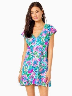 NWT LILLY PULITZER LUXLETIC TALLI V-NECK Dress Size Medium 