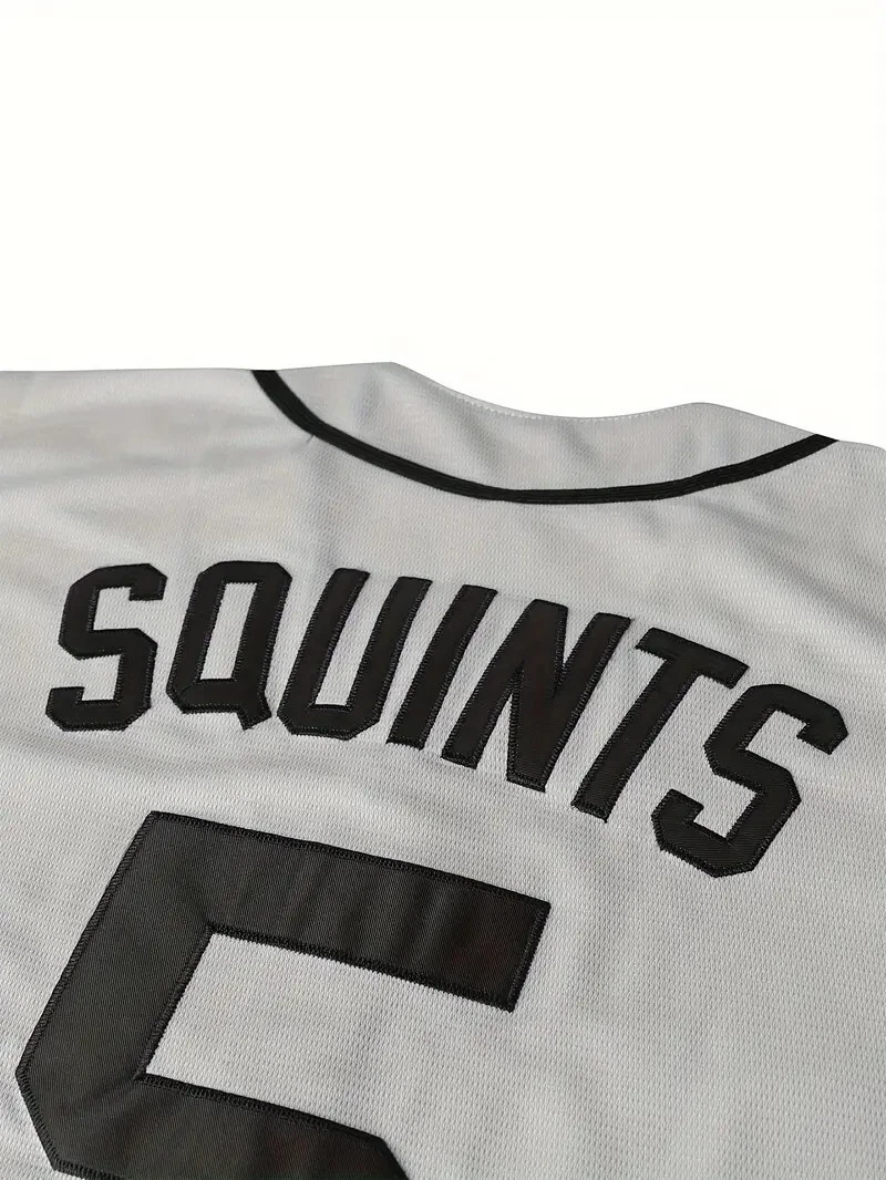 Sandlot Baseball Jersey Squints #5 Gray Stitched