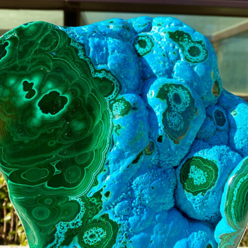 7.56LB Natural Chrysocolla/Malachite transparent cluster rough mineral sample - Picture 10 of 11