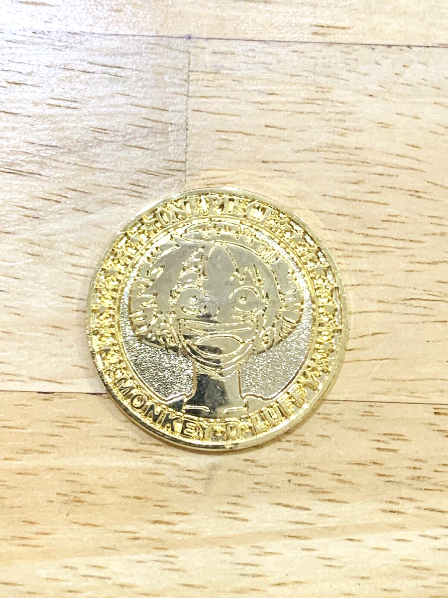 Monkey D. Luffy one piece Gold Coin Medal BANDAI From Japan ON-61