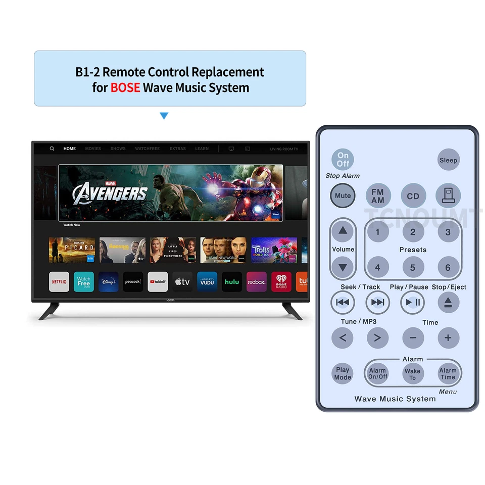 Ersatz Fernbedienung passend für Bose Wave Music System AWRCC3 AWRCC4 - Bild 2 von 4