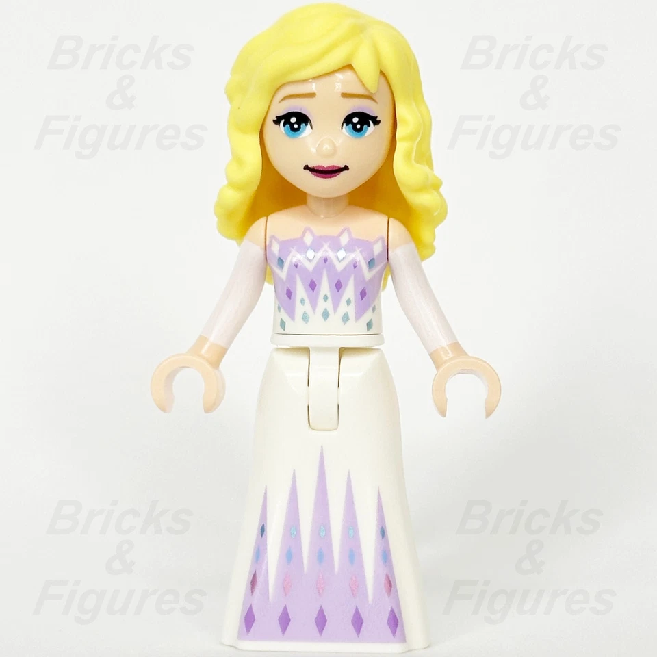 LEGO Frozen Elsa Minifigure White and Lavender Dress Disney Princess 43209 dp158 - Image 2 of 3