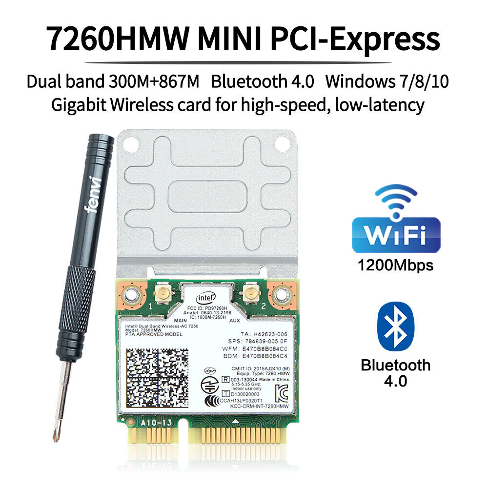 PCI-Express X1 to Mini PCIe Wireless WLAN Adapter with 3.5 dBi SMA Antenna