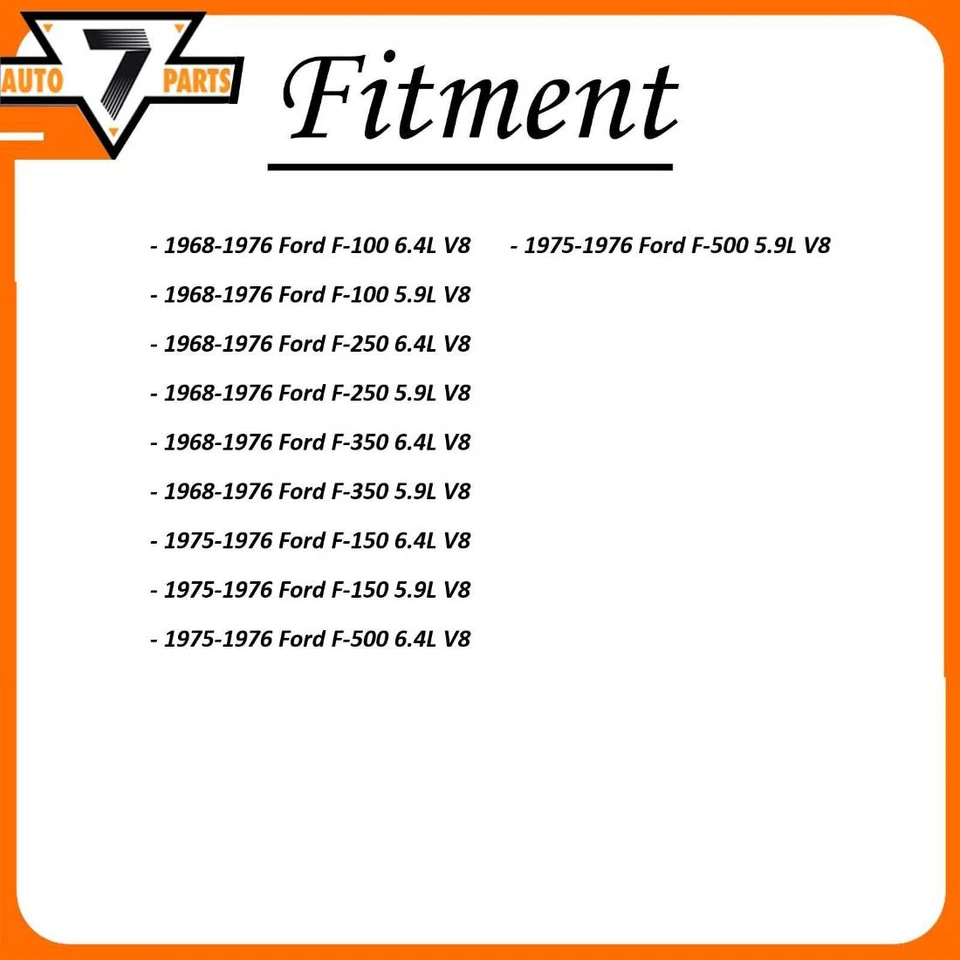 Manguera de refrigerante de radiador superior inferior Dayco para Ford F-100 1968-1976 Foto 2 de 4