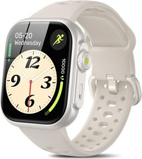 Sports Smart Watch GPS Alexa Built-in 1.85" SpO2 Waterproof Sleep Monitor White