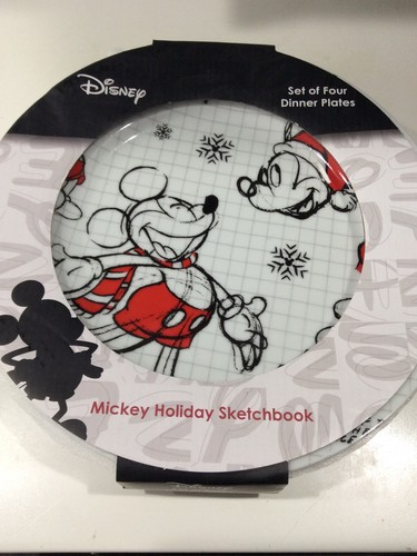 Buy ディズニースケッチブックミッキー ミニークリスマスウィンター4新しいディナープレート Online At Lowest Price In Japan