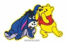 Pooh  Eeyore Vintage 80s Style Retro Embroidered Iron on Patch Applique New