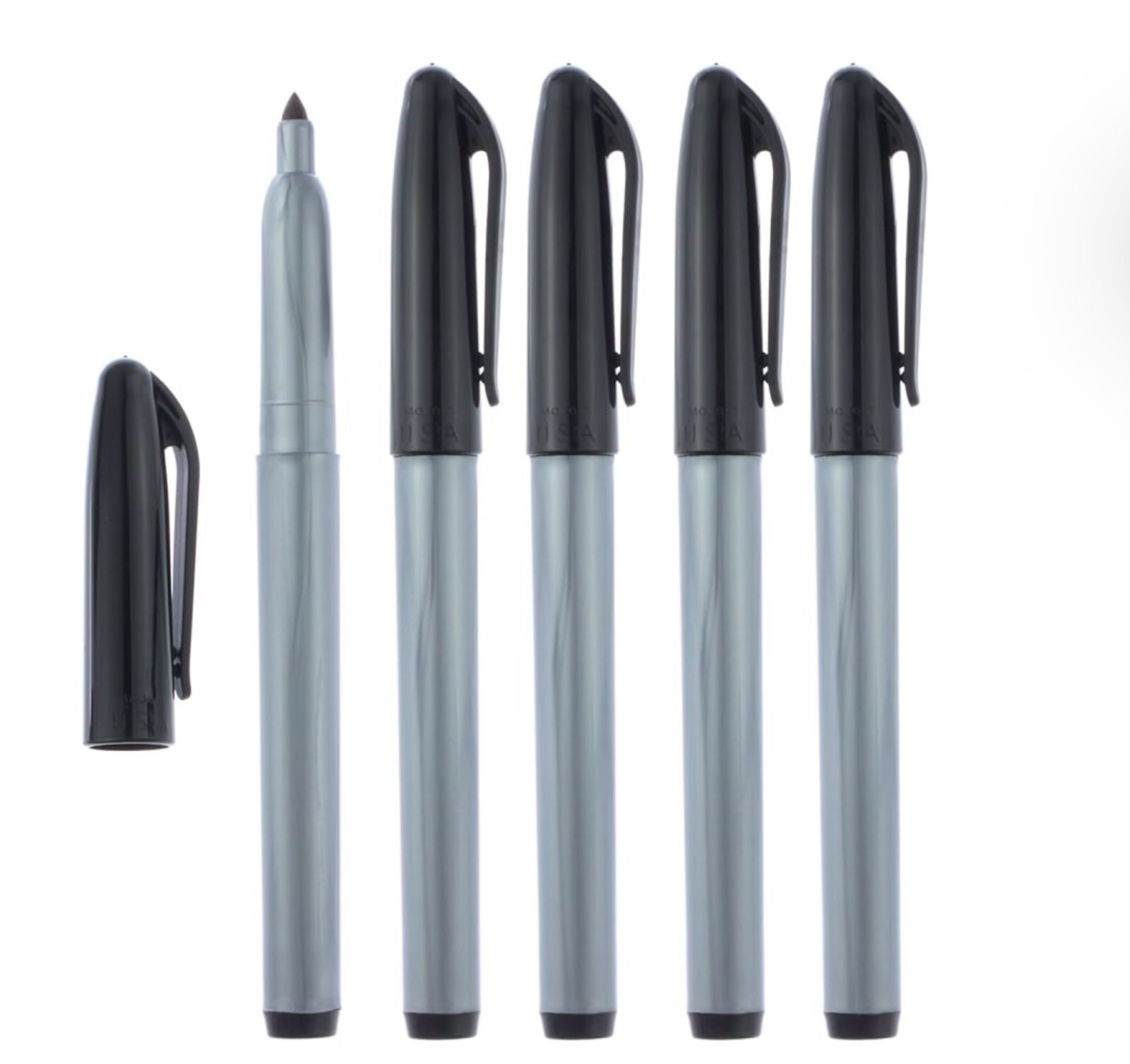 Fast Drying Waterproof Marker Black 5 Pack
