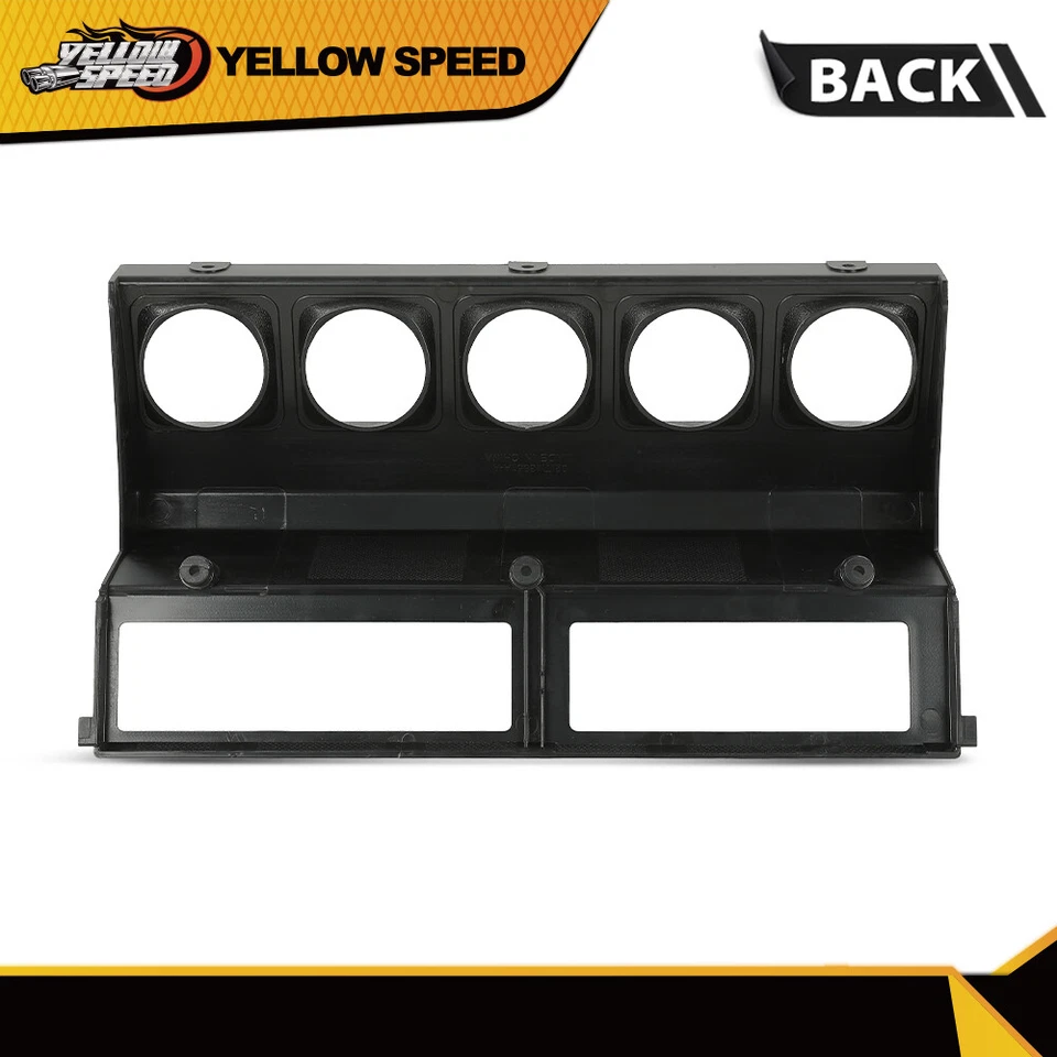 Ajuste para Jeep Wrangler YJ 1987-1995 gris calibre central radio tablero bisel embellecedor Foto 3 de 4