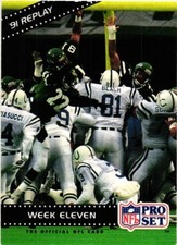 1992 PRO SET '91 REPLAY WEEK ELEVEN #42 CARD $0.99 VALUE BOX