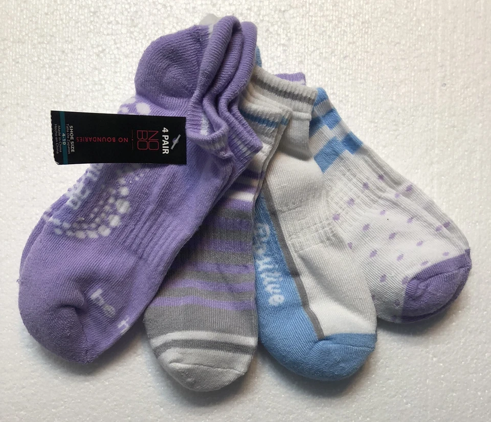 Meias femininas sem limites 4 pares sapato tamanho 4-10 novas com etiqueta - Imagem 2 de 4