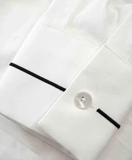 $395 ELEVENTY - TIPPED White Button Down Long Sleeve Shirt Cotton - Multiple Siz