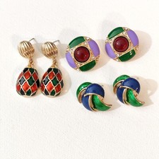 vintage Style lotx3 new earings stud. 925 needle
