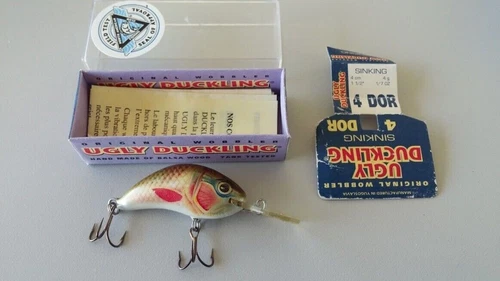 VINTAGE UGLY DUCKLING LURES PACK OF 1 NO. 4 DOR SINKING 30 YEARS OLD HAND MADE